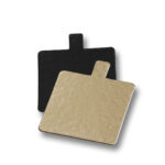 Carré or/noir 8cm avec languette