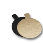 Rond or/noir 5cm avec languette